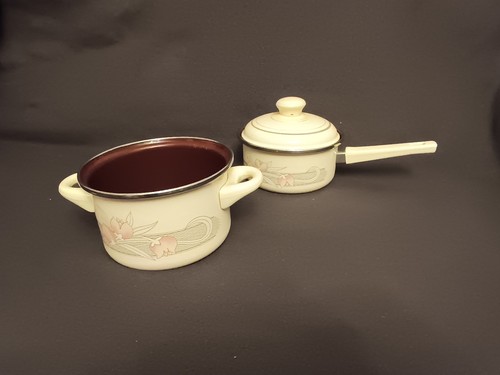 Vintage emaille topf - topf, set