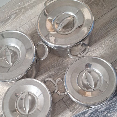Edelstahl topfset rund - topfset, silber