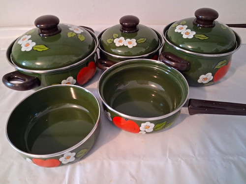 Emaille topfset grün - emaille,