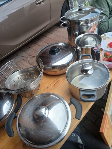 Edelstahl kochtopf set silber - kochtopf-set,